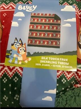 Bluey Silk Touch Faux Shearling Throw -